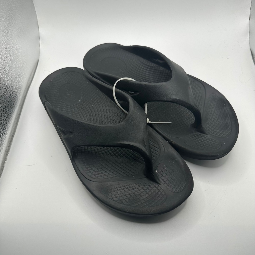 OOFOS OOriginal Recovery Sandal Black Thong Flip Flop Mens 8 Womens 10 EU 41